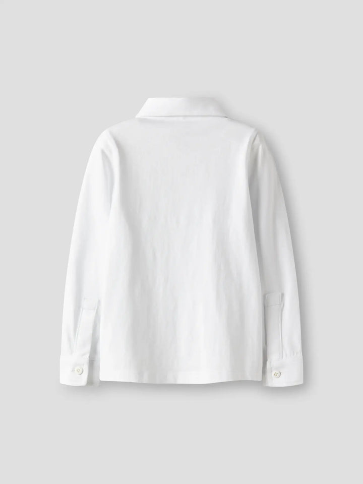 Ronalo skjorta i ekologisk bomull mini pojke Bright White