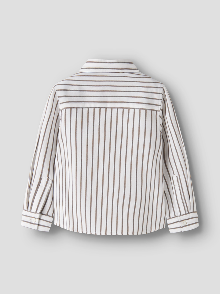 Ralum randig långärmad skjorta mini pojke Bright White .