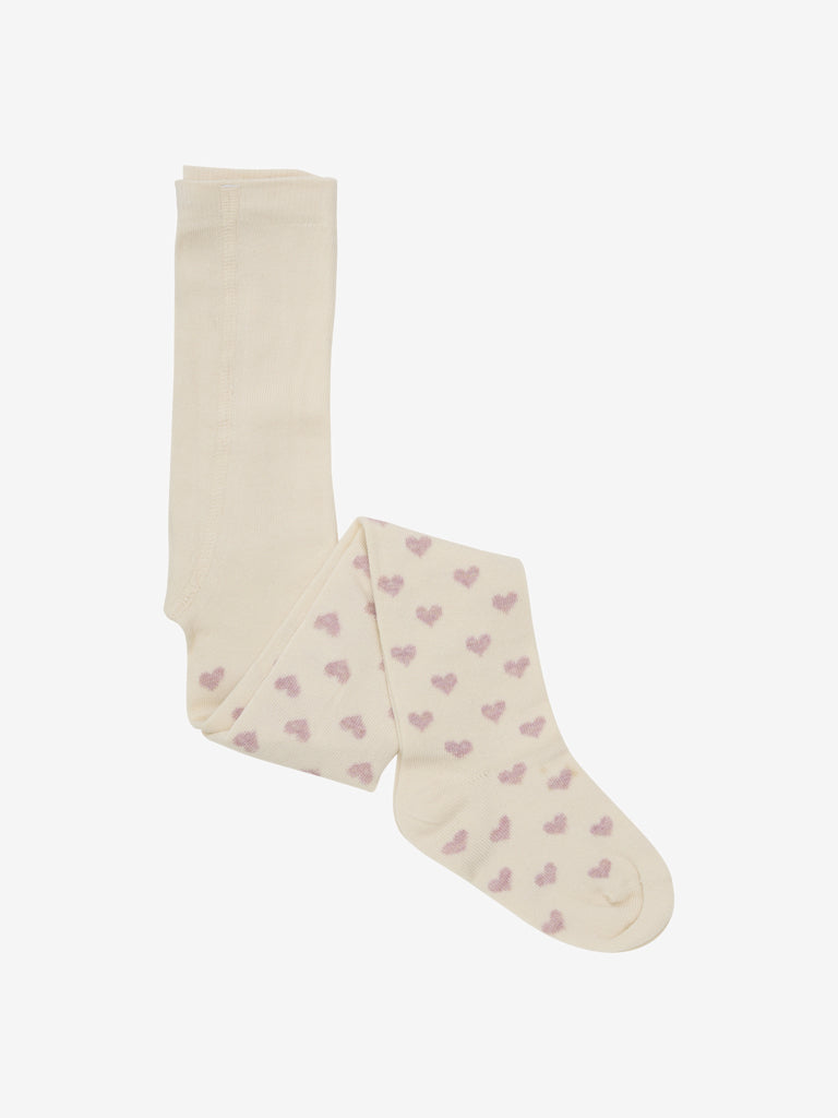 Rosa och natur vita strumpbyxor med hjärtan till flicka. Barn strumpbyxa till flickor från Minymo.
Minymo - Stockings w. pattern (2-pack)
6592 - 507 - Light Rose