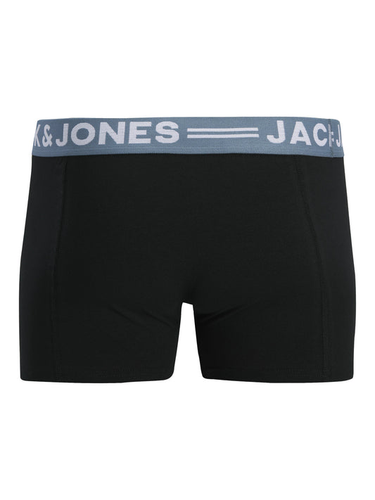 3 pack kalsonger till kille, ungdom.
Boxershorts från Jack and Jones junior till pojke. Svarta kalsonger med Jack & Jones logga på resåren som är i blå, grön och svart.
SENSE TRUNKS 3-PACK NOOS JNR
12149293
