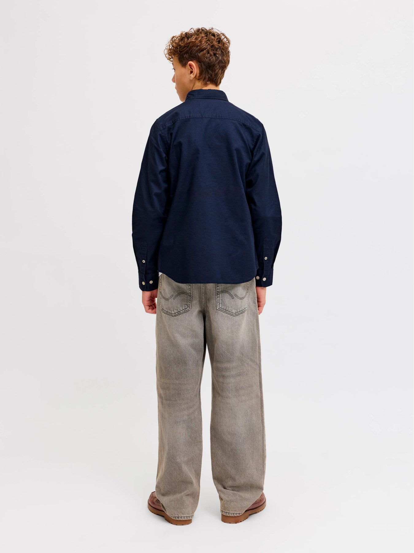 Jack & Jones Junior Oxford mörkblå skjorta pojke ungdom – 12183229