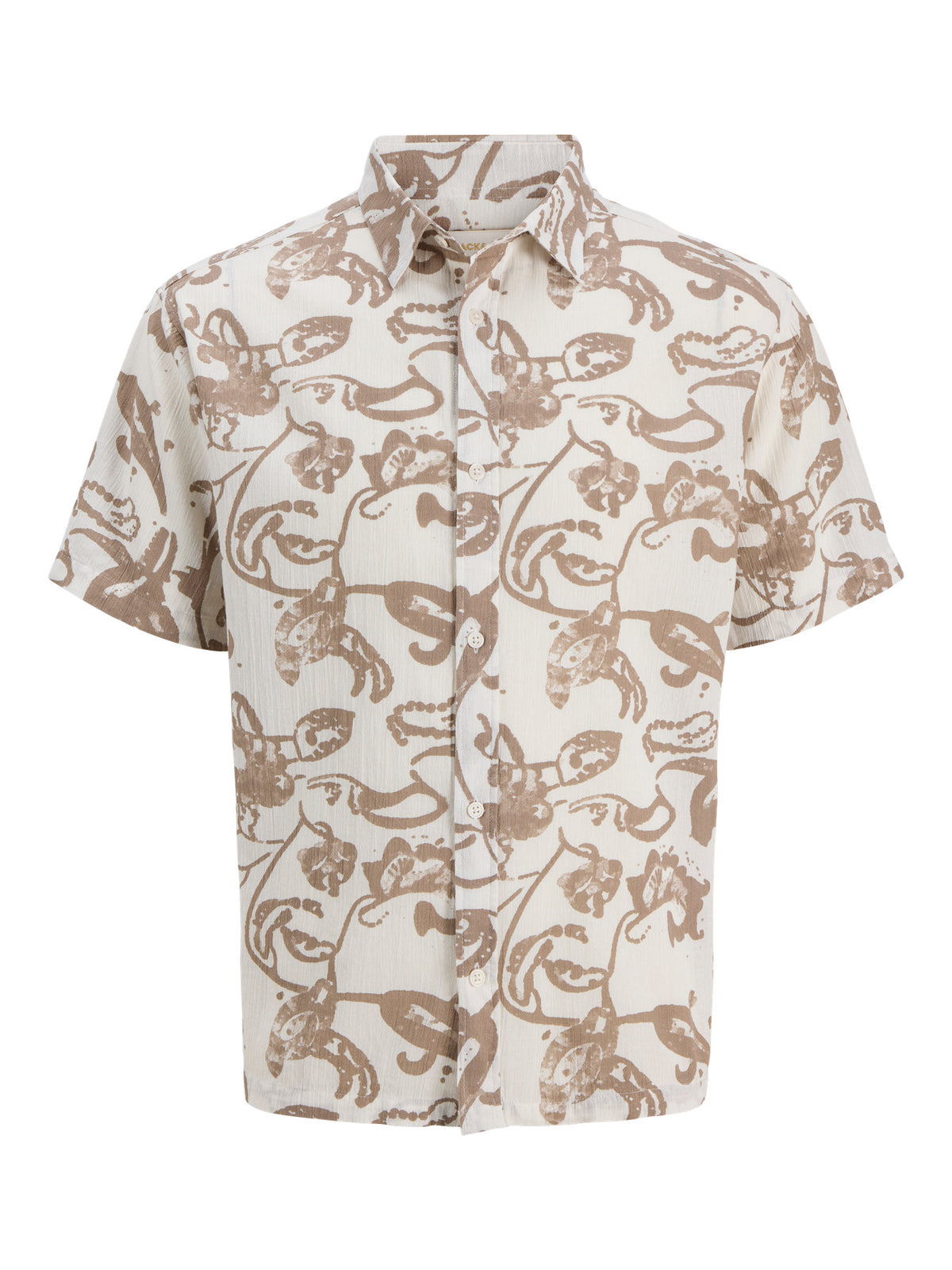 Vit och beige mönstrad skjorta till pojke. Kortärmad blommig sommar skjorta till kille, barn och ungdoms skjortor från Jack and Jones
JORMONTAUK AOP SHIRT SS JNR
12293813