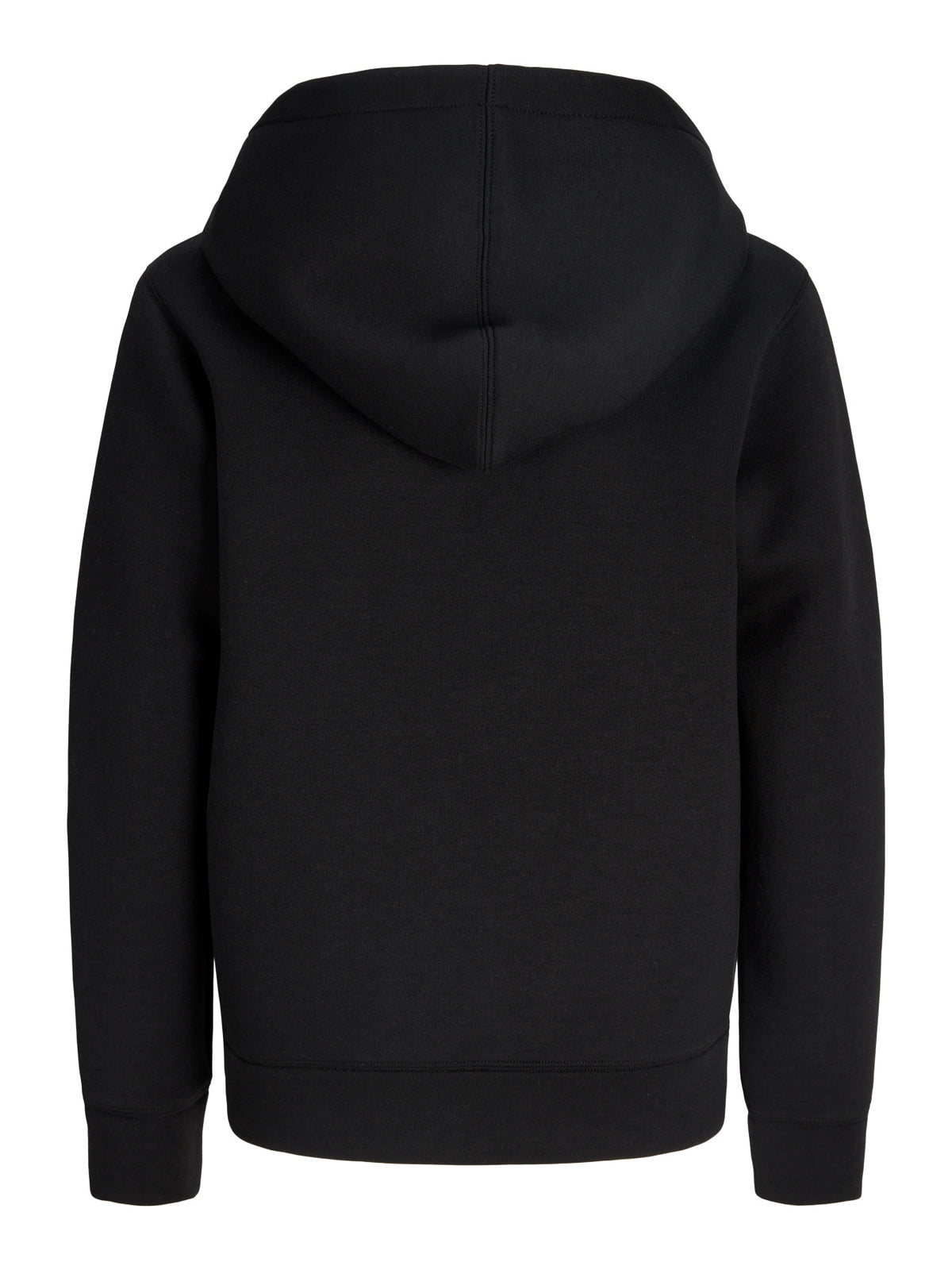 Jack & Jones Junior svart hoodie med dragkedja för ungdom kille.