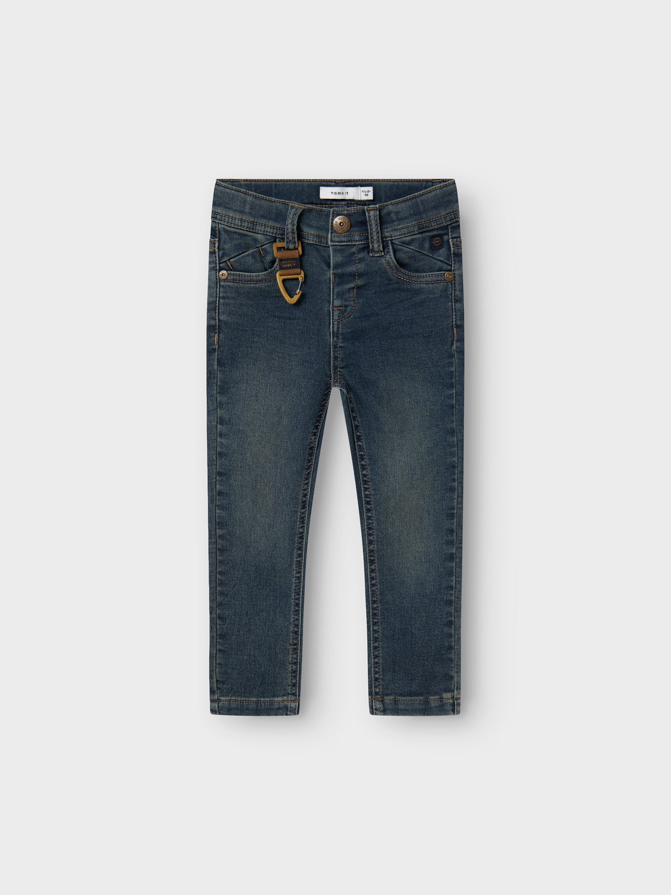 Name It vintage mörkblå x-slim sweatjeans för pojke med reglerbar midja och mjuk stretchig denimkvalitet