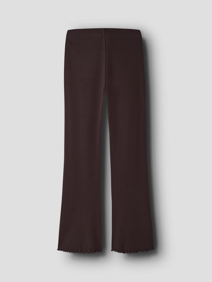 Name It Vemia ribbad utsvängd byxa för flicka kids i Chocolate Plum – 13248314