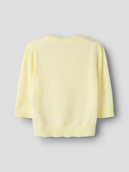 Gul stickad 3/4 tröja i lurvigt mjukt garn. Rosa tröja till flicka. Tjej kläder från Name it.
NKFBABETH 3/4 KNIT
13258110