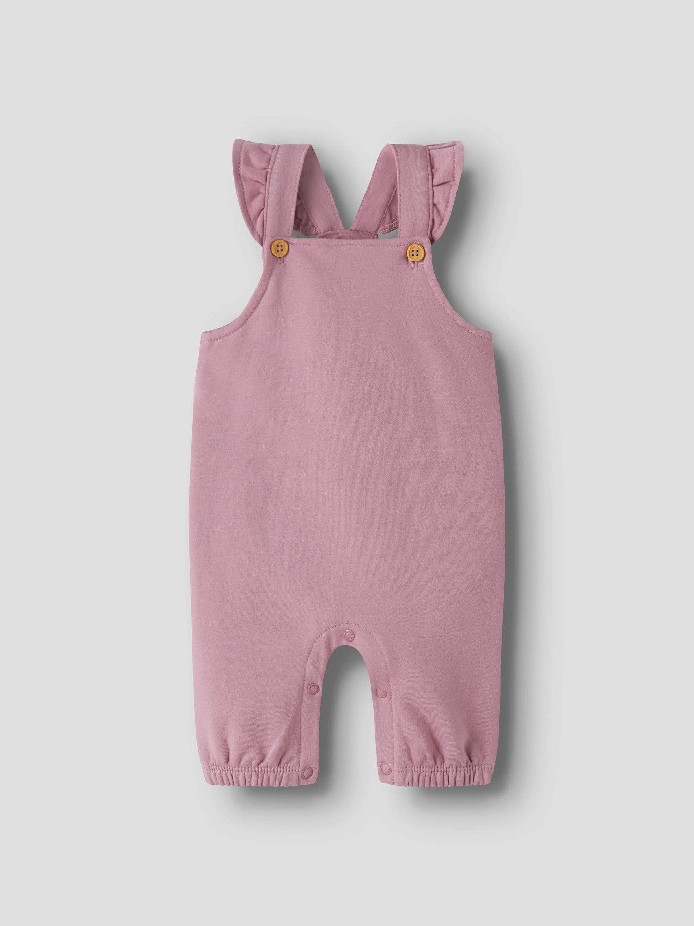 Name It Nilda mjuk babyoverall i sweatmaterial med borstad insida. Hängselbyxa till bebis flicka.