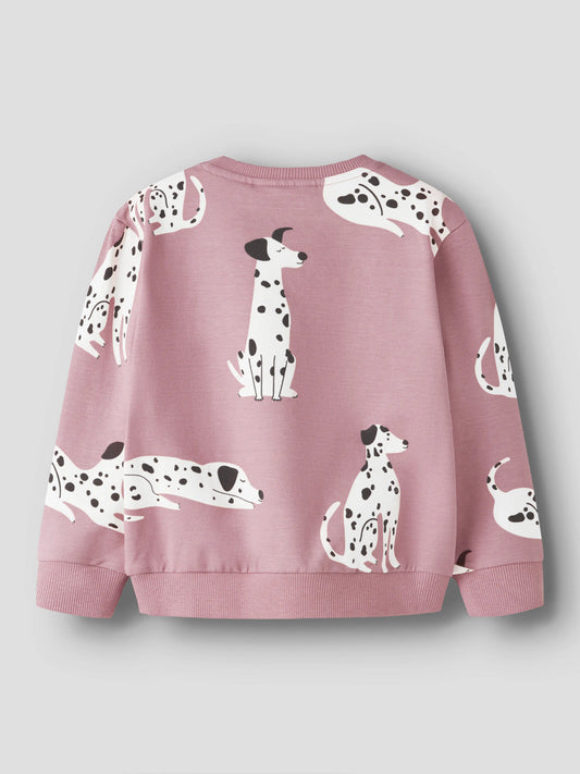 Name It Dopa rosa sweatshirt för flicka mini med dalmatiner hundar – Lilas – 13259506