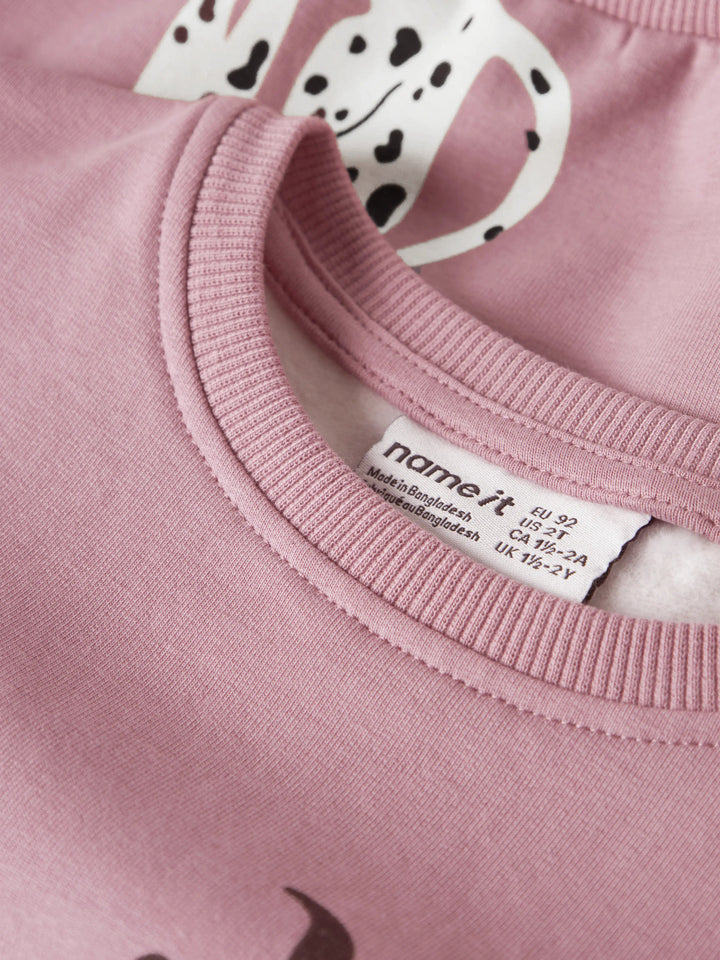 Name It Dopa rosa sweatshirt för flicka mini med dalmatiner hundar – Lilas – 13259506