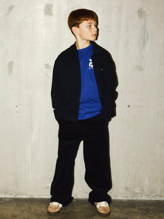Name It Niall svart overshirt för pojke kids med dragkedja och bröstfickor – 13259579