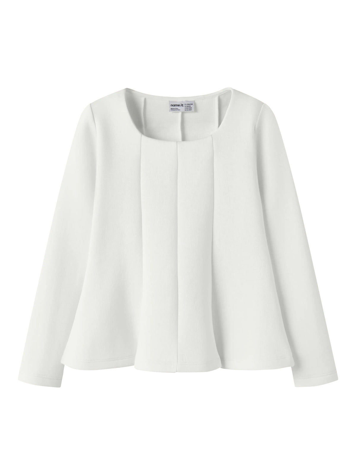 Name It Ofana långärmad topp flicka kids cremevit med fyrkantig halsringning