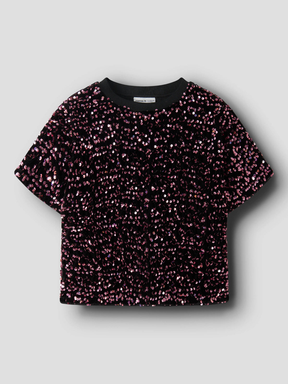 Name It Runica paljettopp flicka med rosa skimrande paljetter