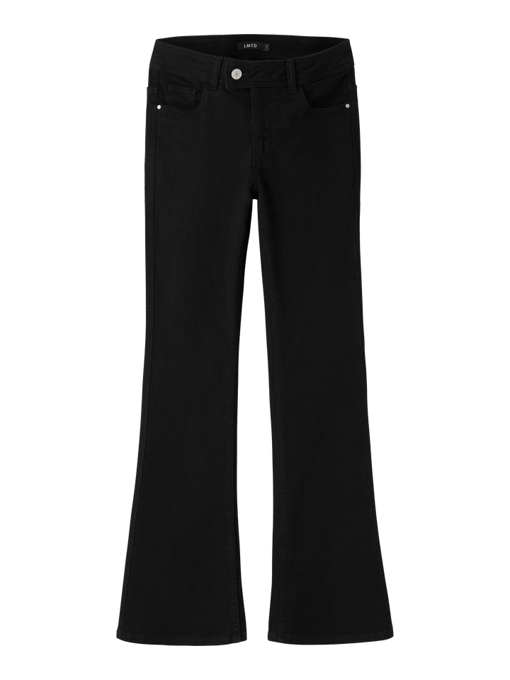 Black Bices utsvängda jeans för barn flicka från LMTD, framifrån