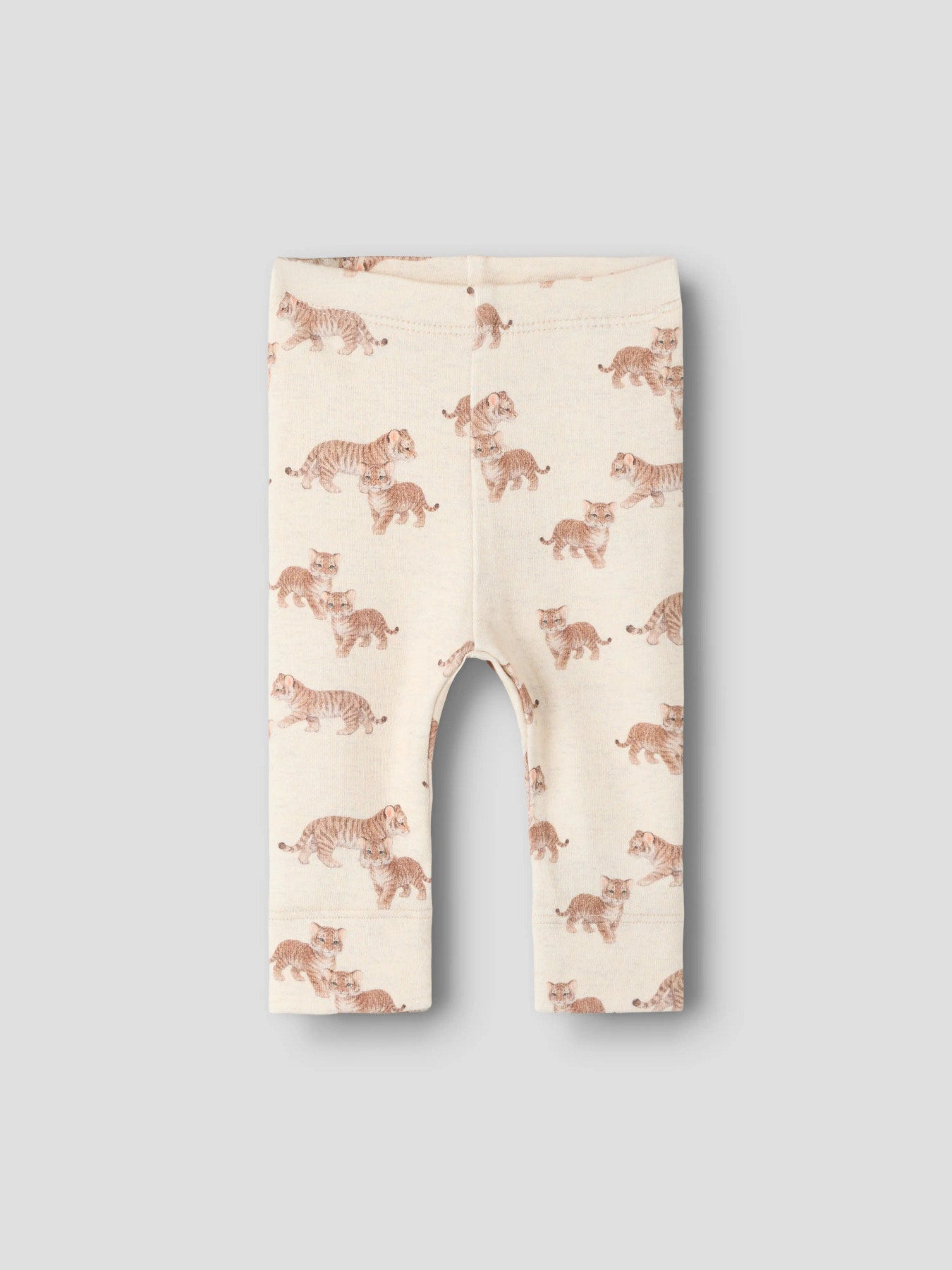 Name It Larsen babyleggings till pojke med tigermönster i färgen Peyote
