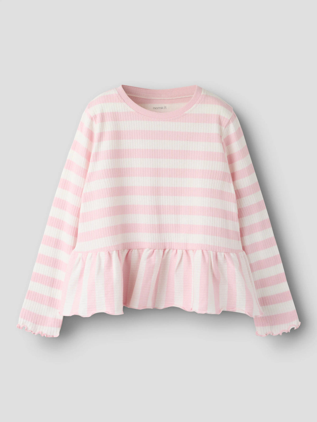 Name It Nilje randig peplumtröja för flicka mini Parfait Pink – 13264924