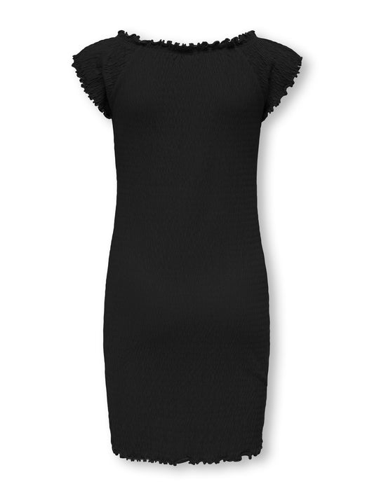 Svart kortärmad klänning till flicka. Kort krinklad klänning till ungdom tjej från Only Kids.
KOGJOJO LIFE SS DRESS JRS
15368509