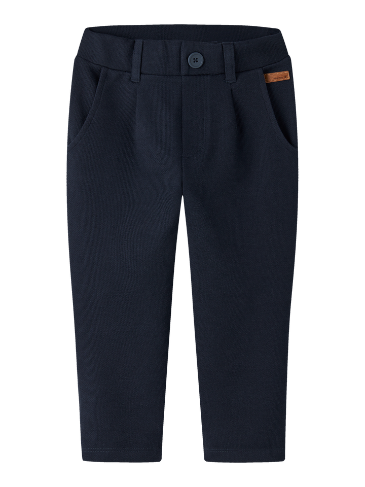 Robino mjukisbyxor mini pojke Chocolate Plum, Navy Blazer