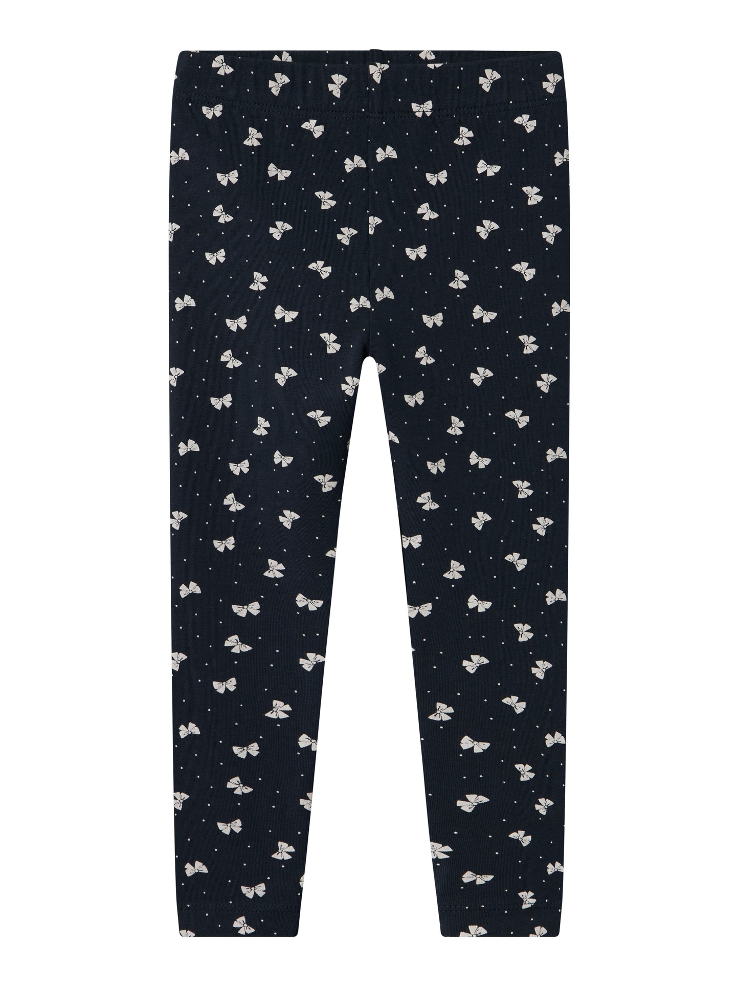 Blå leggings med rosetter på. Byxor i ekologisk bomull från Name it. Ekologiska barnkläder 13225099 NMFVIVIAN