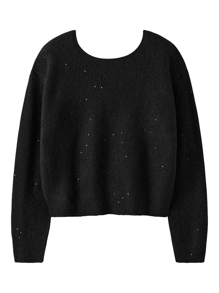 Svart glitter tröja med rosetter i ryggen. Tröja till flicka, tjej barn och ungdoms kläder från Nameit.
NKFSIMRA LS SH KNIT
13250466