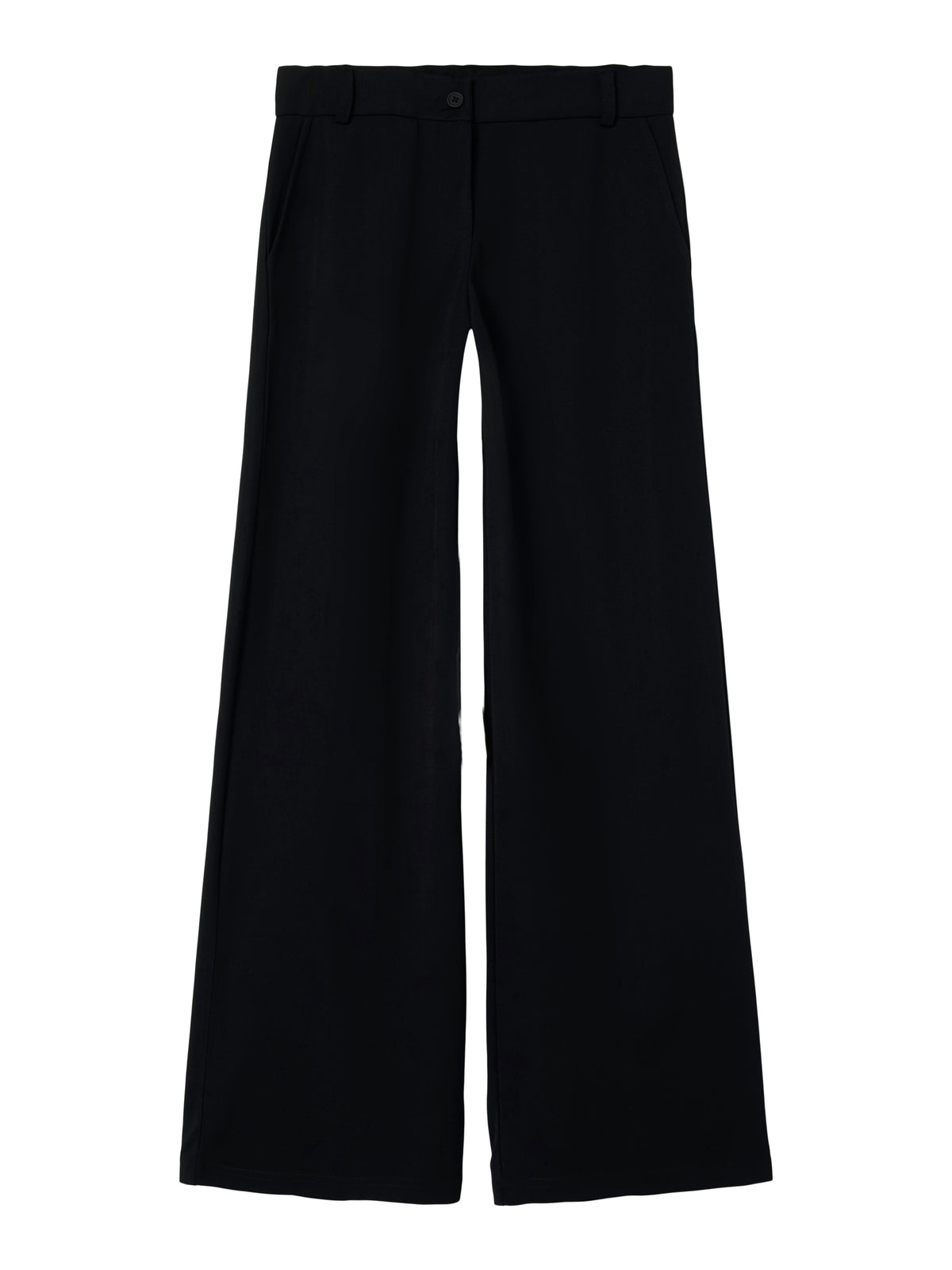Svart kostym byxa till ungdom tjej. Gör dig redo för en ny dag och skapa den perfekta outfiten med vardagsstilar av hög kvalitet. Twill är ett slitstarkt vävt tyg som kännetecknas av sin diagonala design för en klassisk look.
Produkttyp: Byxor
Stängning: Blixtlåsgylf, Knäppning
Fickor: Icke-funktionella bakfickor, sidfickor
Midja: Låg midja
Extra detaljer: Justerbar midja
Passform: Byxor med vid passform har en passform ovandel och vid passform på benen.
Barn byxa till flicka, kostymbyxa wide, vida ben.