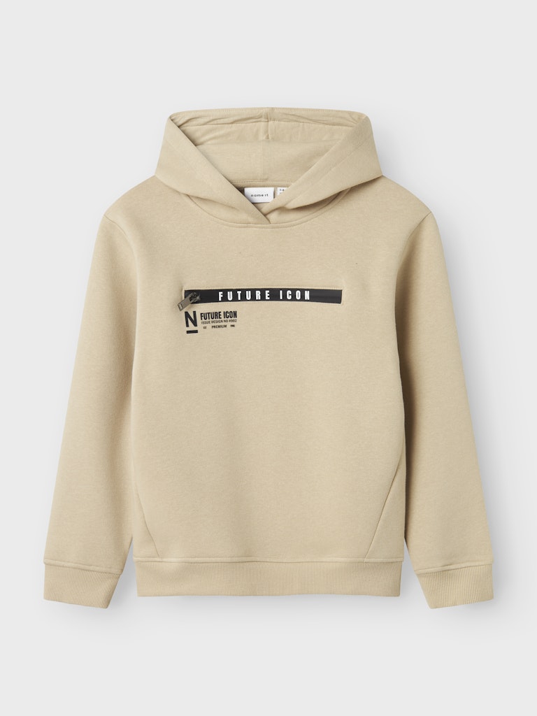 Beige hoodie till kille. Luvtröja i sweatshirt med stor ficka på bröstet.
NKMLEONAS LS NREG SWEAT WH BRU
13245479
