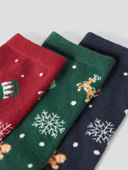 Roliga fina strumpor med jul motiv. Julstrumpa till flicka och pojke med polkagrisar, pepparkakor, julgranar mm till tjej och kille.
NKNVISMAS 3P SOCK
13250755