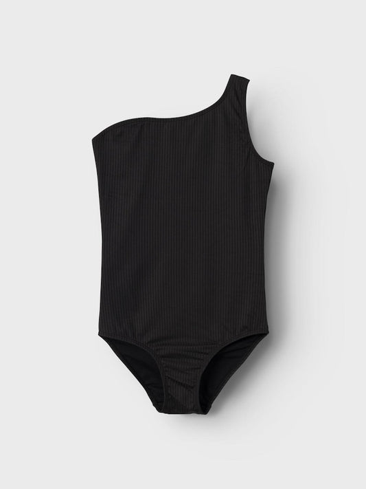 Svart one shoulder baddräkt