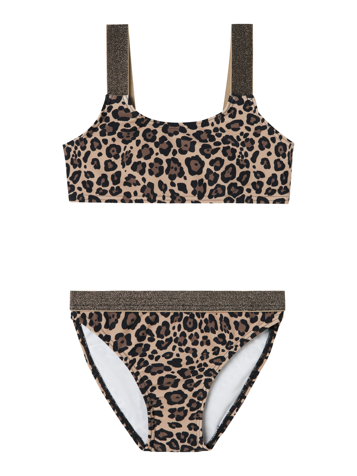 Leopard mönstrad bikini med glitter på axelbanden. Tjej badkläder. Leo bikini svart, beige till flicka, barn. Ta en simtur eller njut av det varma vädret i coola badklädesstilar som garanterar ditt barn en trendig look.
13226714
NKFZERIA BIKINI