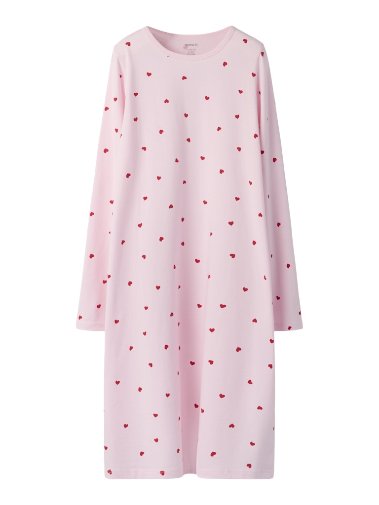 Rosa nattlinne med röda hjärtan till flicka och tjej. Ekologiska barnkläder, sovplagg och nattlinnen från Name it.
NKFNIGHTGOWN HEARTS NOOS
13252389