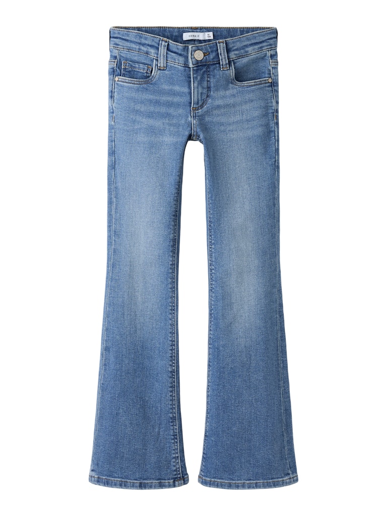 Blå låg midja jeans med broderade bakfickor med lock till tjej. Blå utsvängda flared jeans byxor till flicka, barn och ungdom.
NKFPOLLY LW BOOT JEANS 2340-FR T
13249878