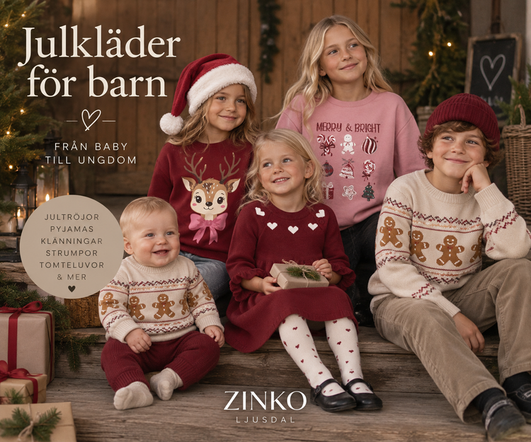 Julkläder för barn – baby, småbarn, kids och ungdom hos Zinko