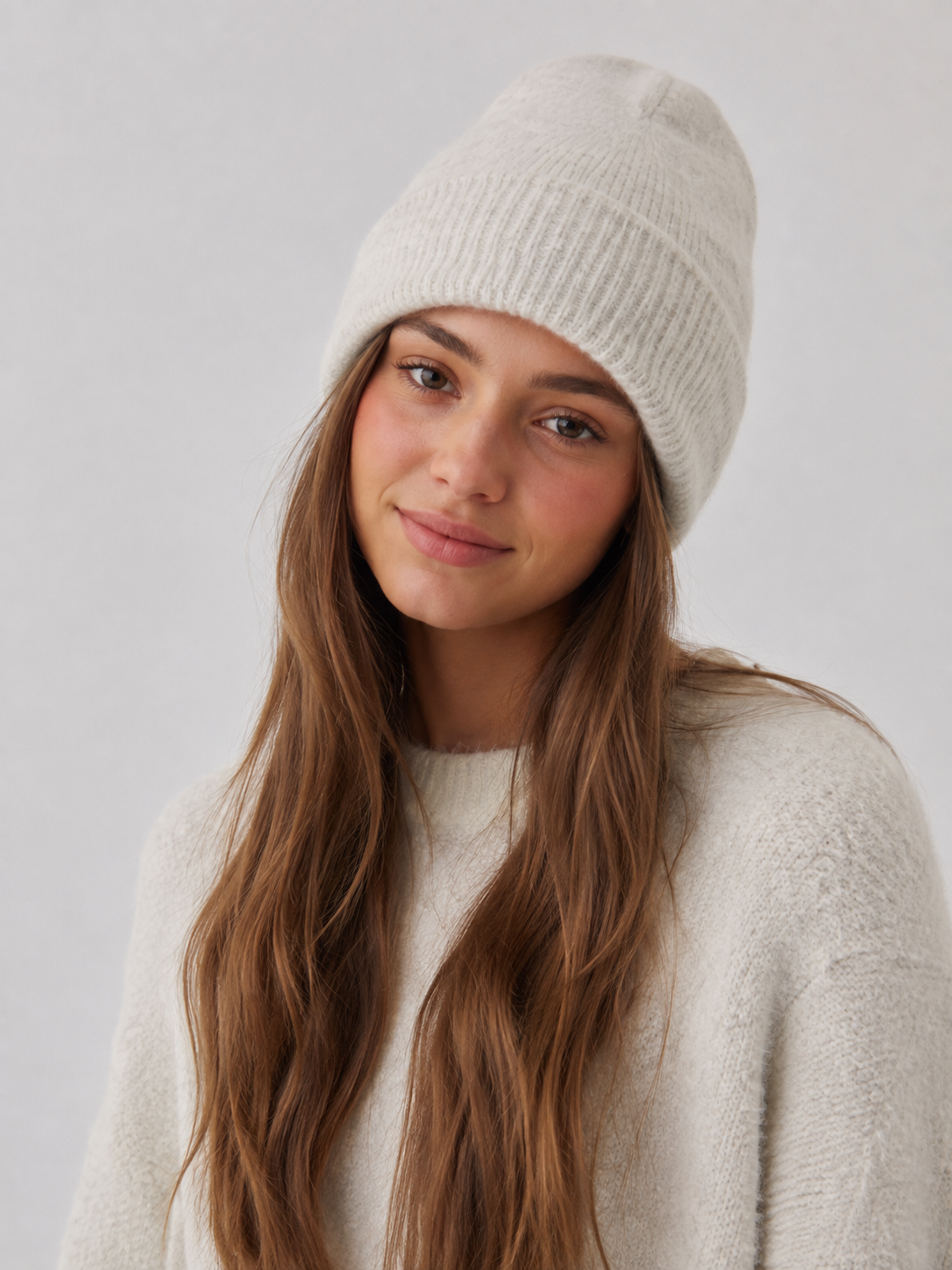LMTD Odet Stickad Mössa Antique White