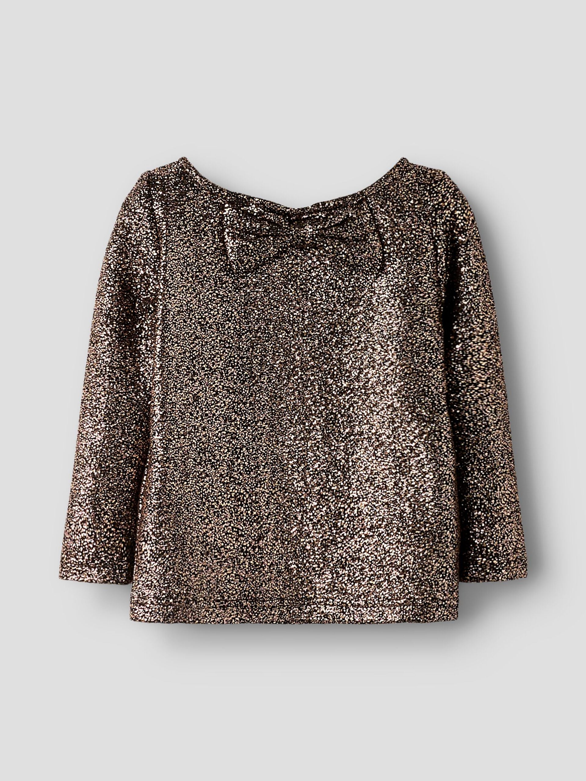 Svart guld glitter topp med rosett bak i nacken. Söt festlig tröja till flicka från Name it.
NMFDITSA LS TOP
13256276