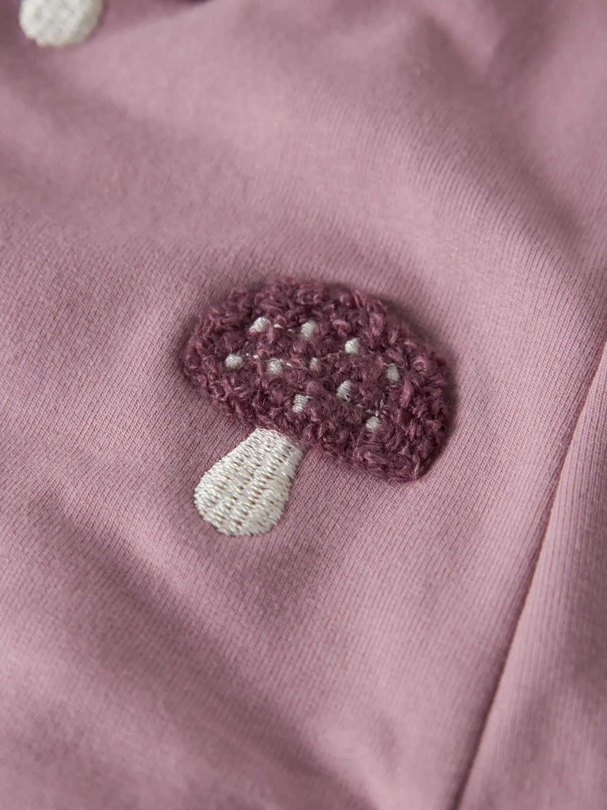 Name It Oditte rosa mjukisbyxa baby flicka med brunt svampmönster