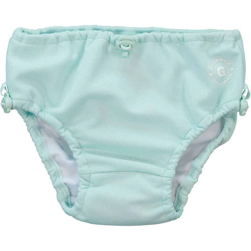 Mint grön blöj bad byxa till bebis pojke och flicka. Badbyxor till babysim blöjbadbyxa från Geggamoja.