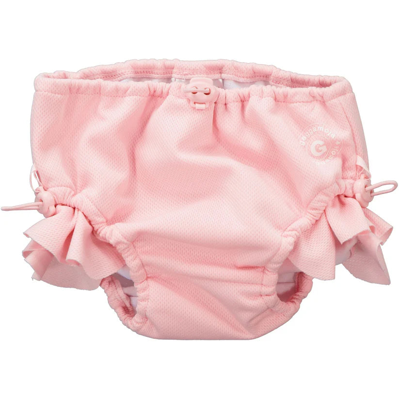 Rosa blöj bad byxa till bebis flicka. Badbyxor till babysim blöjbadbyxa från Geggamoja.