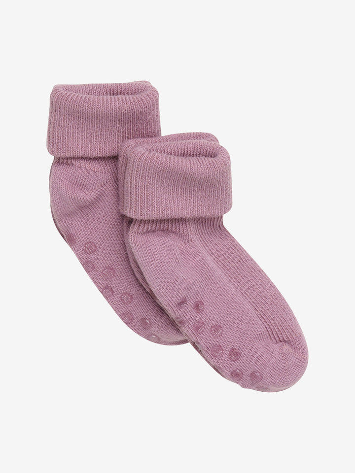 Rosa halkstrumpor 2-pack till flicka. 
Barn Strumpor med halk pluttar från Minymo
Artikelnummer 5067