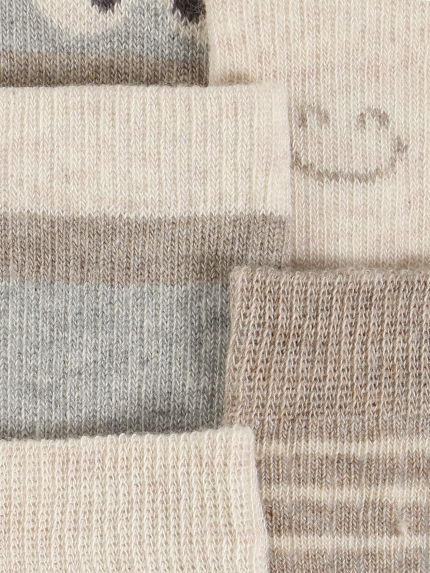 Beige och grå flerpack barn strumpor till pojke och flicka. Unisex 5 pack strumpor från Minymo
Socks w. Pattern (5-pack)
6022 - 130 - Light Grey Melange