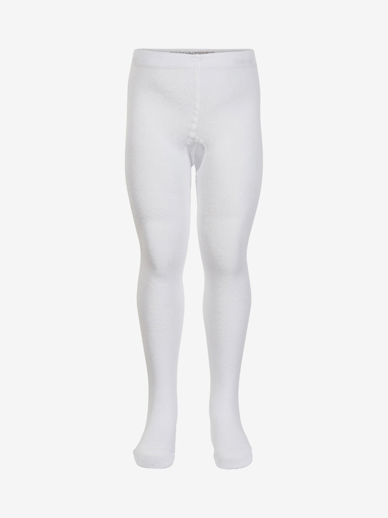 Vita strumpbyxor till flicka från Minymo Stylenr 5082