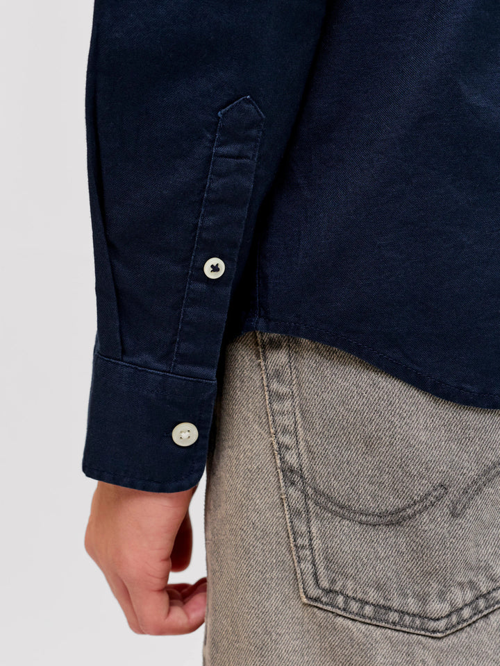 Jack & Jones Junior Oxford mörkblå skjorta pojke ungdom – 12183229