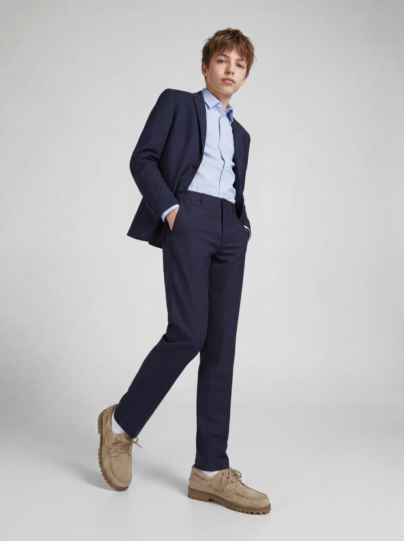 Jack & Jones Junior Solar mörkblå kostymbyxa pojke ungdom – 12203547