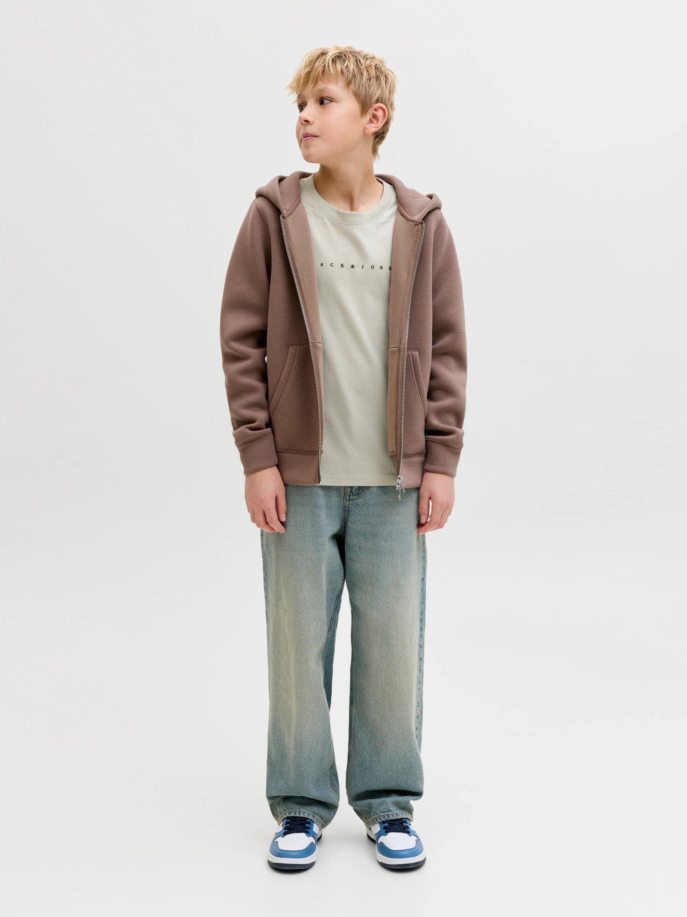 Jack & Jones Junior Star T-shirt Moonbeam beige pojke ungdom – 12237435
