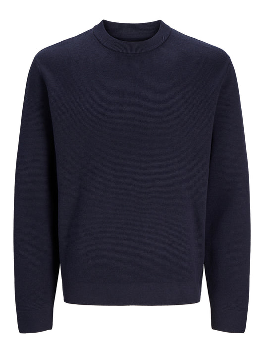 Jack & Jones Junior Milano mörkblå stickad tröja pojke ungdom – 12269289