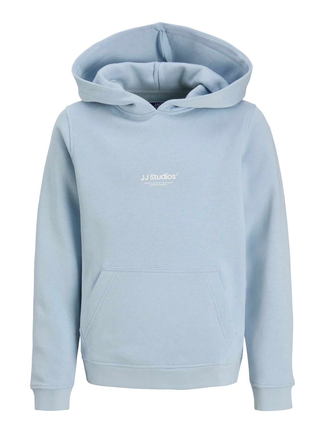 Snygg blå luvtröja till pojke från Jack and Jones. Hoodie till ungdom kille, stor  kängeruficka, ekologisk bomull.
JJESOHO SWEAT HOOD NOOS JNR
12279109