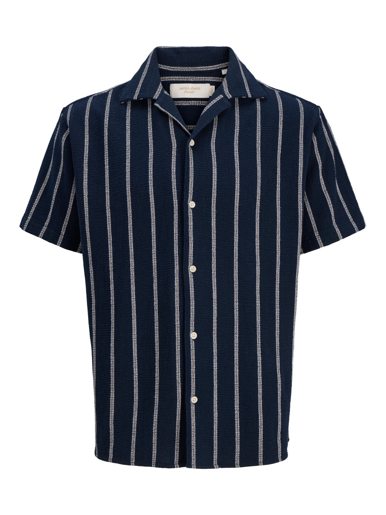 Marin blå randig kortärmad twill skjorta till pojke. Ekologiska ungdomskläder från Jack and Jones, kortärmad sommar skjorta till kille.
JJECOBA STRIPE RESORT SHIRT SS SN JNR
12279707