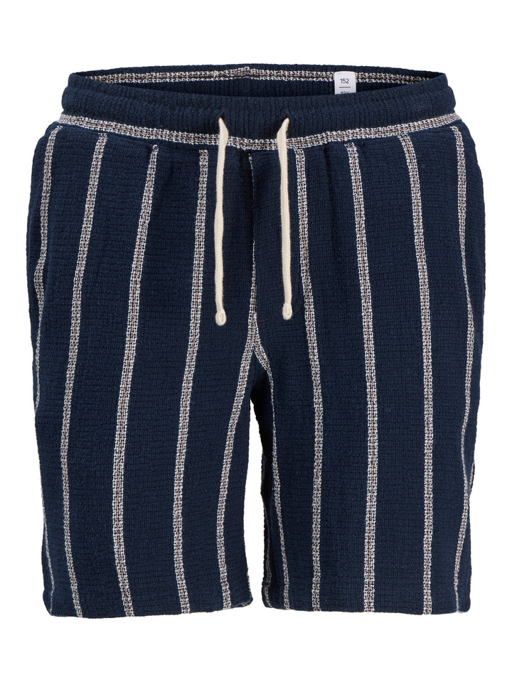 Randig mjuk joggers shorts till kille. Randiga blå shorts till pojke från Jack and Jones i ekologisk bomull.
JPSTJAIDEN COBA STRIPE JOG SHORT M JNR
12279708