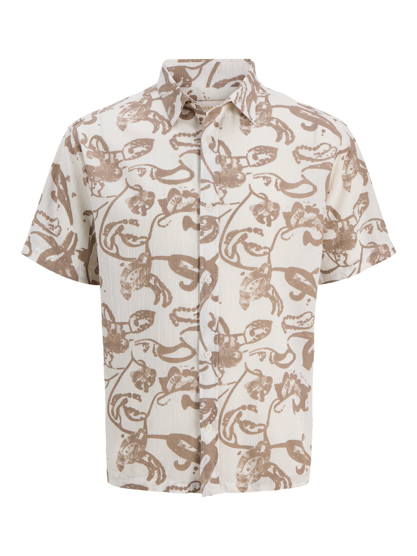 Vit och beige mönstrad skjorta till pojke. Kortärmad blommig sommar skjorta till kille, barn och ungdoms skjortor från Jack and Jones
JORMONTAUK AOP SHIRT SS JNR
12293813