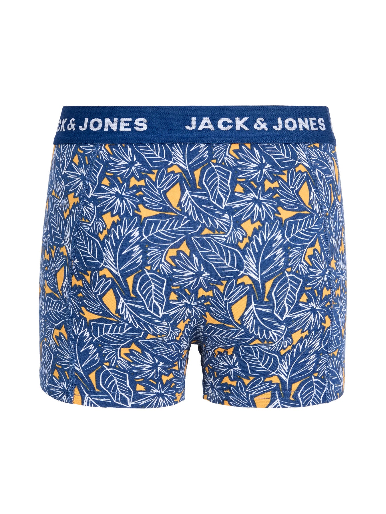 3 pack blå enfärgade och mönstrade boxershorts till ungdom kille i ekologisk bomull från Jack and Jones. Kalsonger till pojke barn och ungdom med resår logo från Jack & Jones junior.
JACKEVIN LEAVES TRUNKS 3 PACK JNR
12297415