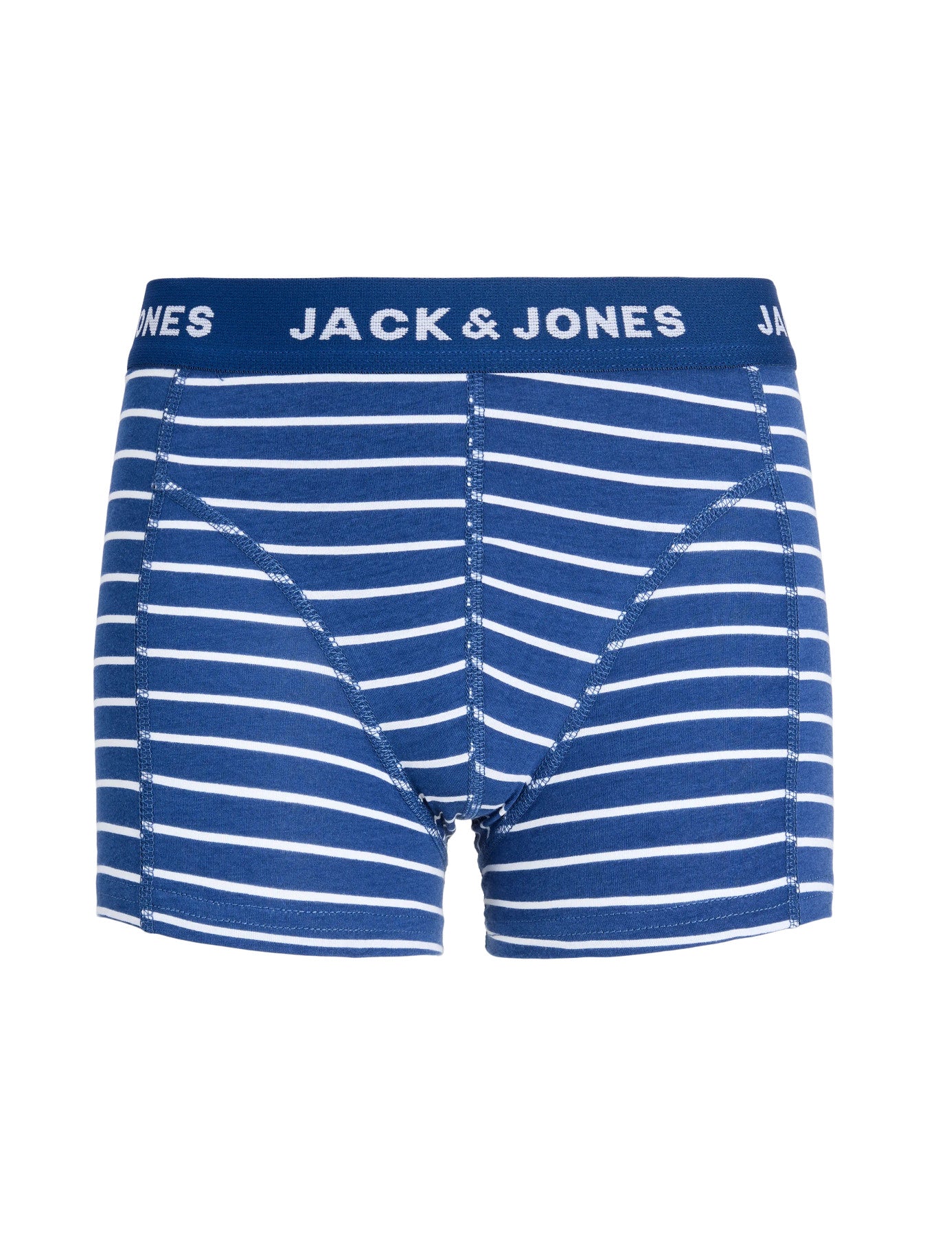 3 pack blå enfärgade och randiga boxershorts till ungdom kille i ekologisk bomull från Jack and Jones. Kalsonger till pojke barn och ungdom med resår logo från Jack & Jones junior.
JACKEVIN LEAVES TRUNKS 3 PACK JNR
12297415