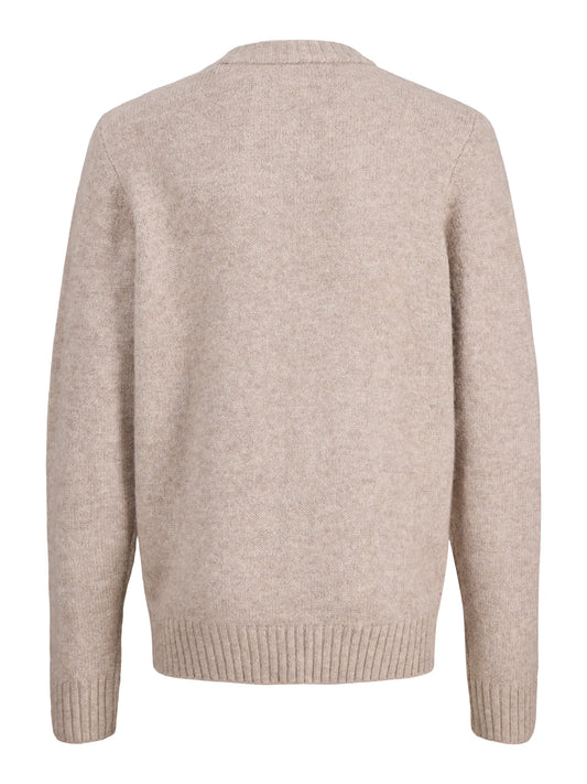 Jack & Jones Junior Soho Ollie stickad beige tröja Atmosphere pojke ungdom – 12298727